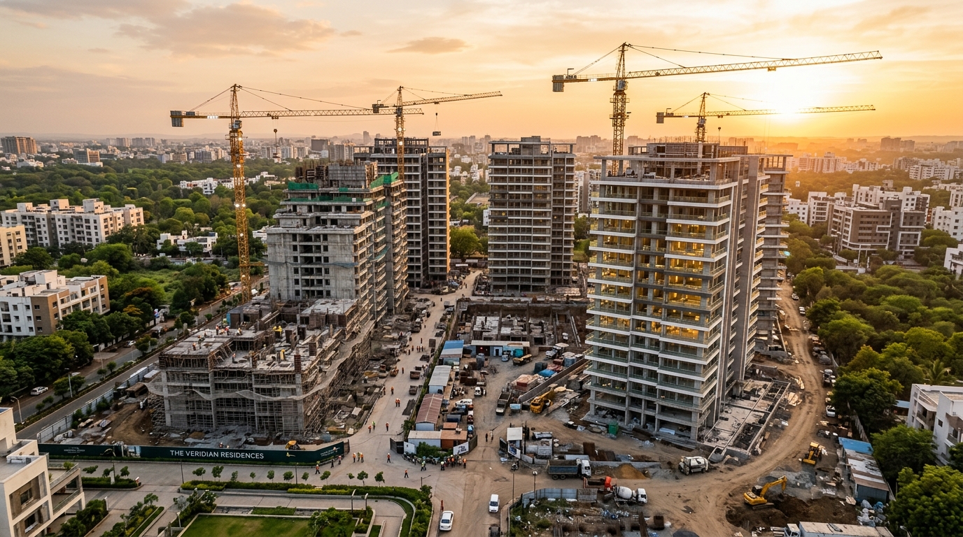 Indore city construction development area